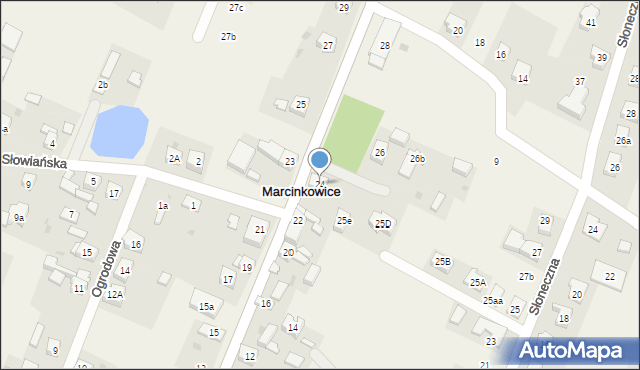 Marcinkowice, Piastowska, 24, mapa Marcinkowice