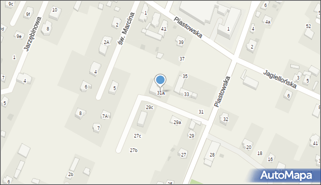 Marcinkowice, Piastowska, 31a, mapa Marcinkowice