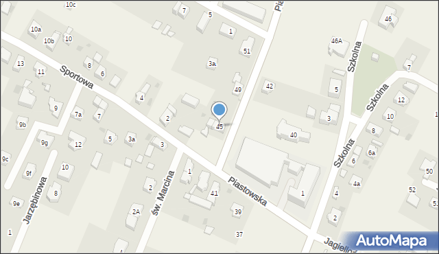 Marcinkowice, Piastowska, 45, mapa Marcinkowice