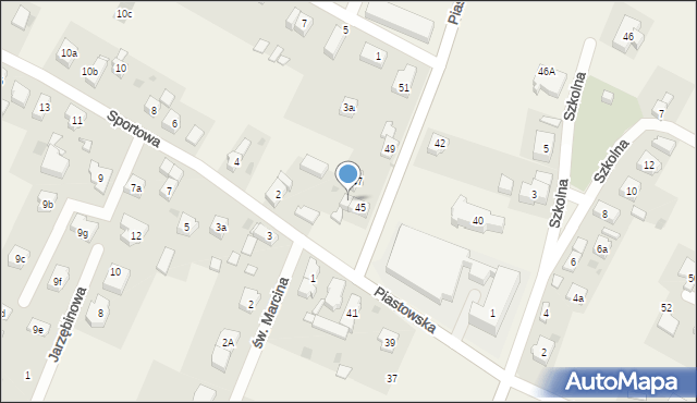 Marcinkowice, Piastowska, 45A, mapa Marcinkowice