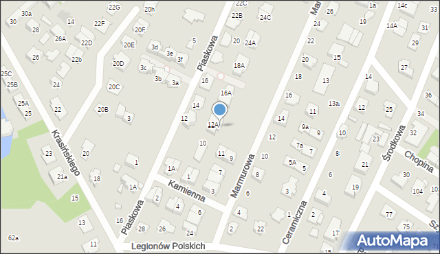 Marki, Piaskowa, 12B, mapa Marki