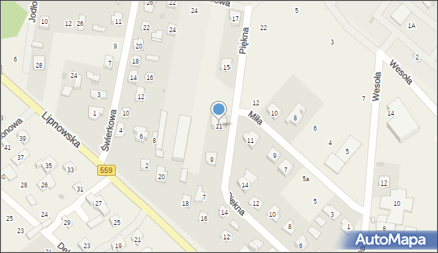 Maszewo Duże, Piękna, 11, mapa Maszewo Duże