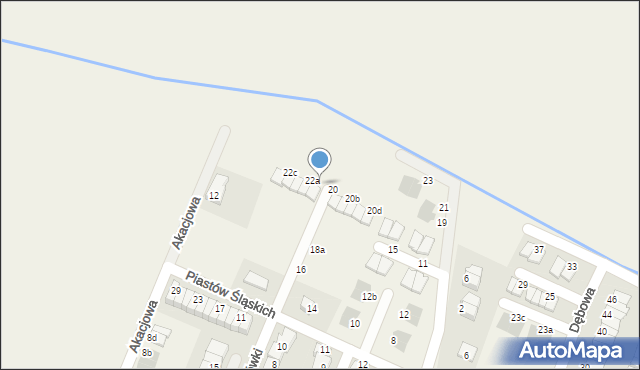 Mędłów, Piastów Śląskich, 22, mapa Mędłów