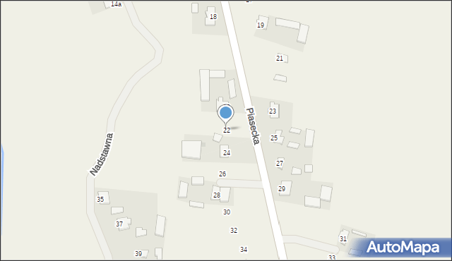 Mełgiew, Piasecka, 22, mapa Mełgiew