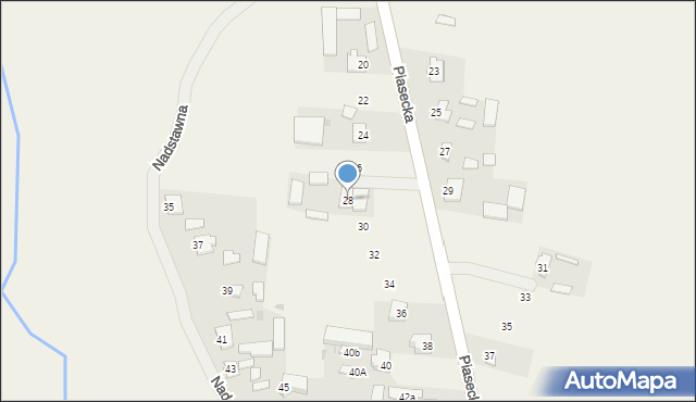 Mełgiew, Piasecka, 28, mapa Mełgiew