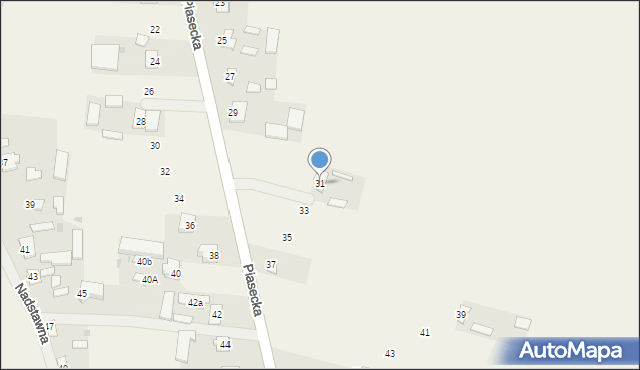 Mełgiew, Piasecka, 31, mapa Mełgiew