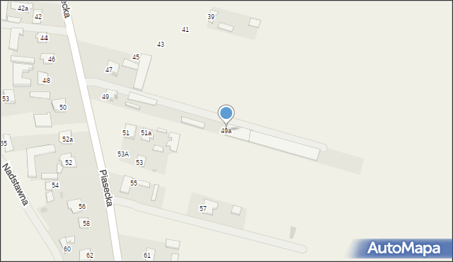 Mełgiew, Piasecka, 49a, mapa Mełgiew