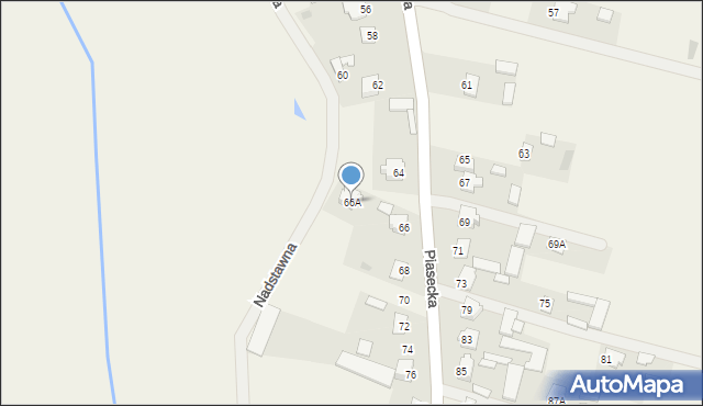 Mełgiew, Piasecka, 66A, mapa Mełgiew