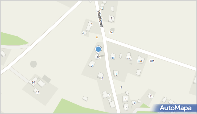 Mezowo, Piaskowa, 6A, mapa Mezowo