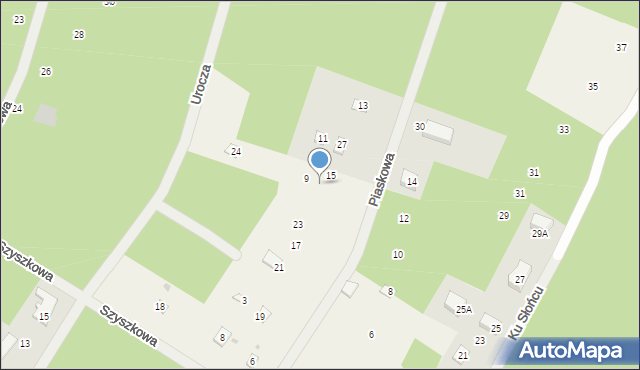 Michałów-Reginów, Piaskowa, 25, mapa Michałów-Reginów