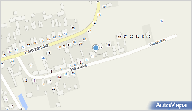Michów, Piaskowa, 17, mapa Michów