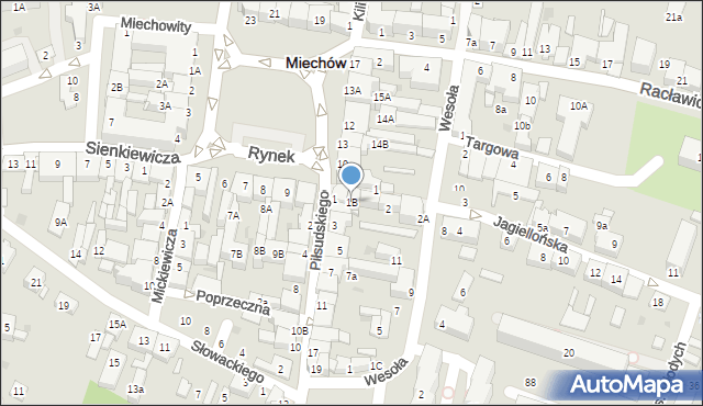 Miechów, Piłsudskiego Józefa, marsz., 1B, mapa Miechów