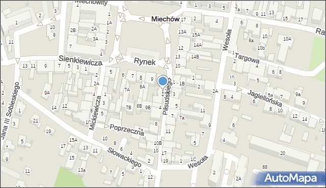 Miechów, Piłsudskiego Józefa, marsz., 2, mapa Miechów