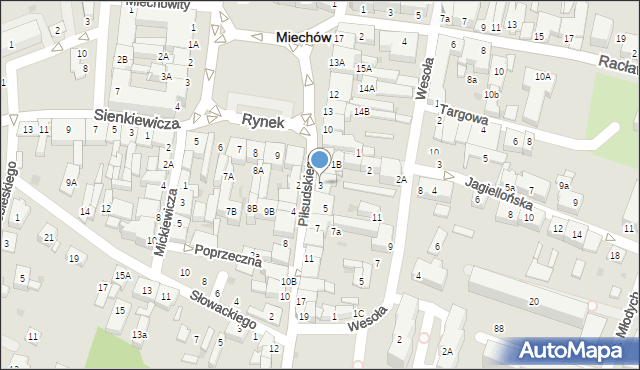 Miechów, Piłsudskiego Józefa, marsz., 3, mapa Miechów