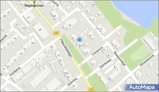 Międzychód, Piłsudskiego Józefa, marsz., 14, mapa Międzychód