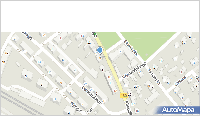 Międzychód, Piłsudskiego Józefa, marsz., 5, mapa Międzychód