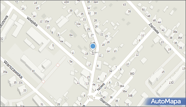 Międzyrzec Podlaski, Piłsudskiego Józefa, marsz., 21, mapa Międzyrzec Podlaski