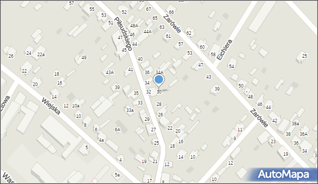 Międzyrzec Podlaski, Piłsudskiego Józefa, marsz., 30, mapa Międzyrzec Podlaski