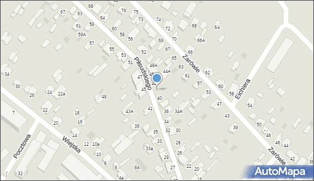 Międzyrzec Podlaski, Piłsudskiego Józefa, marsz., 42, mapa Międzyrzec Podlaski