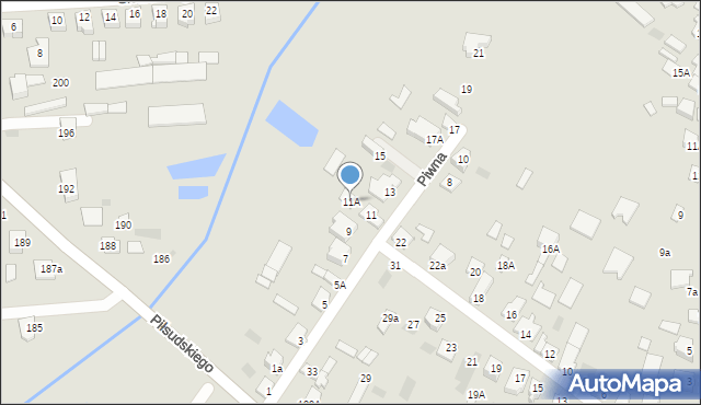 Międzyrzec Podlaski, Piwna, 11A, mapa Międzyrzec Podlaski