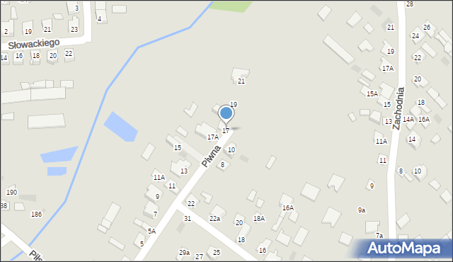 Międzyrzec Podlaski, Piwna, 17, mapa Międzyrzec Podlaski