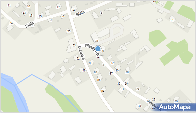 Mielnik, Piaskowa, 41, mapa Mielnik