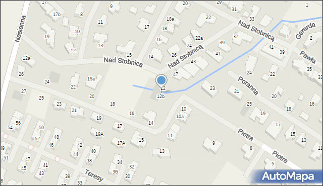 Mierzyn, Piotra, 12a, mapa Mierzyn