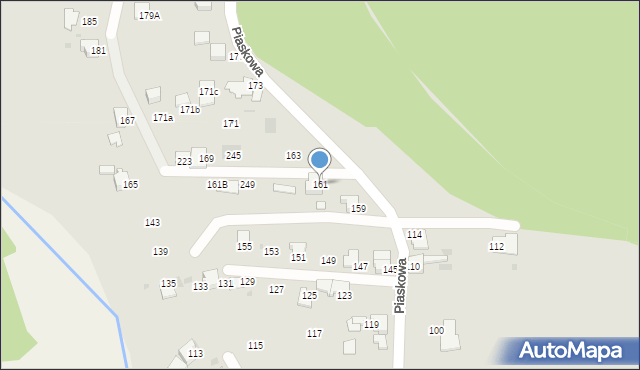 Mikołów, Piaskowa, 161, mapa Mikołów