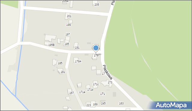 Mikołów, Piaskowa, 179, mapa Mikołów