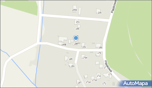 Mikołów, Piaskowa, 195, mapa Mikołów