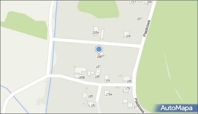 Mikołów, Piaskowa, 199, mapa Mikołów