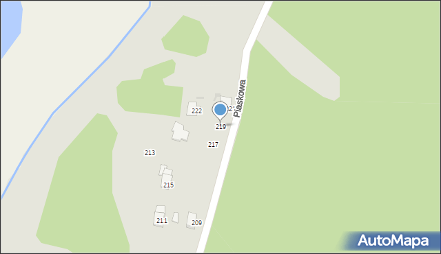 Mikołów, Piaskowa, 219, mapa Mikołów