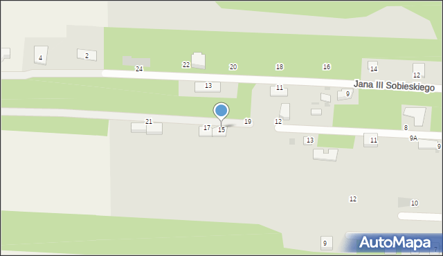 Milanówek, Piaskowa, 15, mapa Milanówek