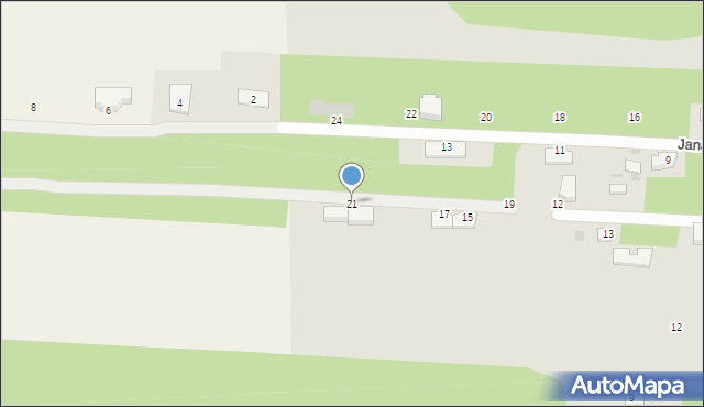 Milanówek, Piaskowa, 21, mapa Milanówek