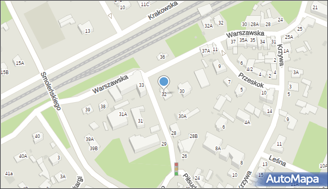 Milanówek, Piłsudskiego Józefa, marsz., 32, mapa Milanówek