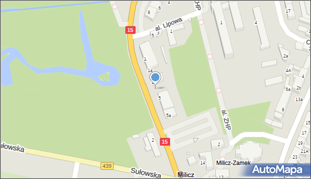 Milicz, Piłsudskiego Józefa, marsz., 3, mapa Milicz