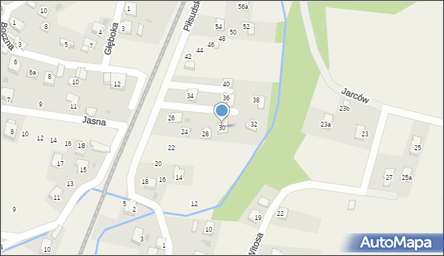 Milówka, Piłsudskiego Józefa, marsz., 30, mapa Milówka