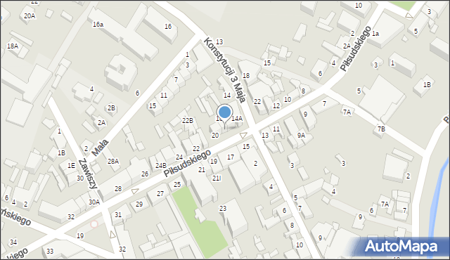 Mińsk Mazowiecki, Piłsudskiego Józefa, marsz., 16, mapa Mińsk Mazowiecki