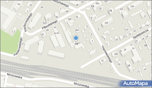 Mińsk Mazowiecki, Piłsudskiego Józefa, marsz., 39B, mapa Mińsk Mazowiecki