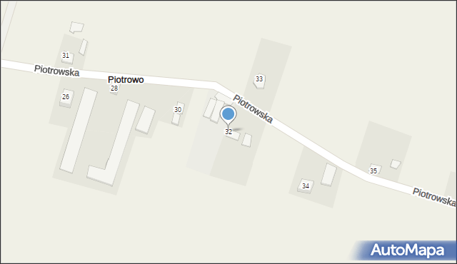 Mirosław, Piotrowska, 32, mapa Mirosław