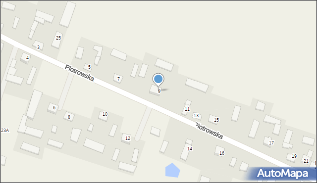 Mirosław, Piotrowska, 9, mapa Mirosław