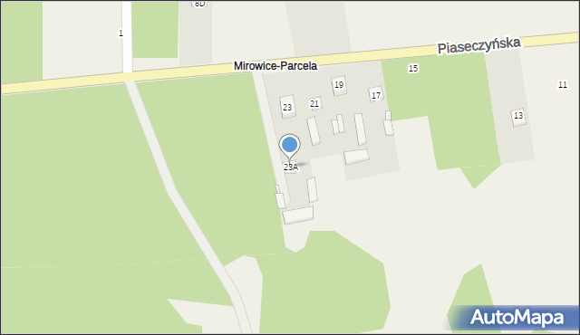 Mirowice, Piaseczyńska, 23A, mapa Mirowice