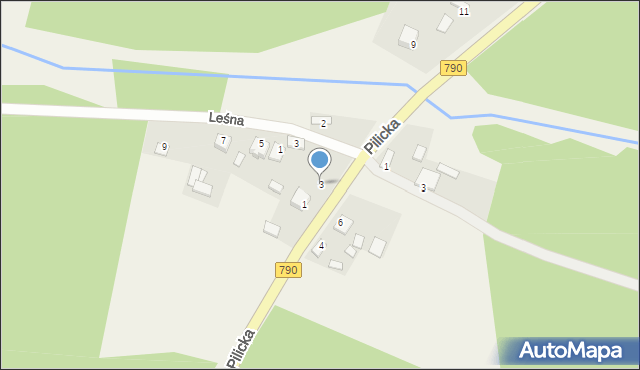 Mitręga, Pilicka, 3, mapa Mitręga