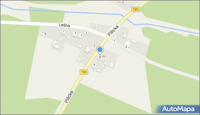 Mitręga, Pilicka, 6, mapa Mitręga