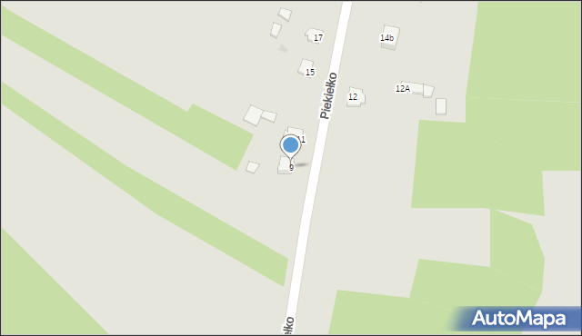 Mława, Piekiełko, 9, mapa Mława