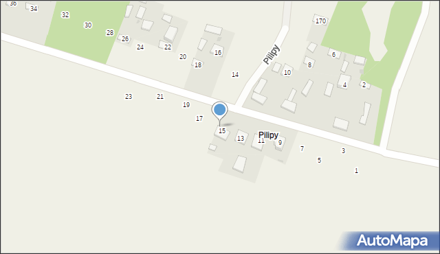 Młodów, Pilipy, 15, mapa Młodów