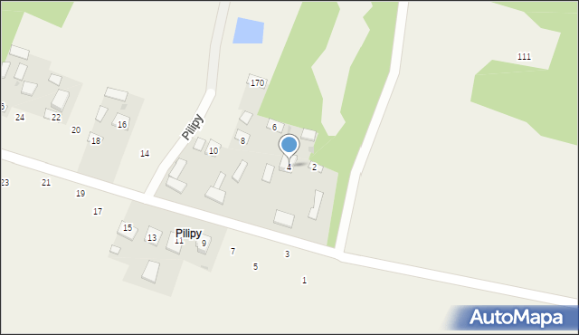 Młodów, Pilipy, 4, mapa Młodów