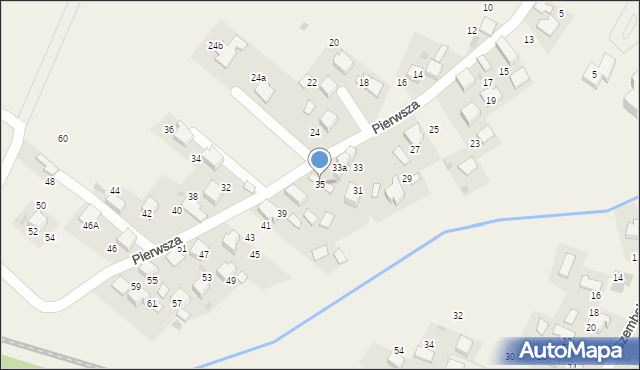 Młoszowa, Pierwsza, 35, mapa Młoszowa