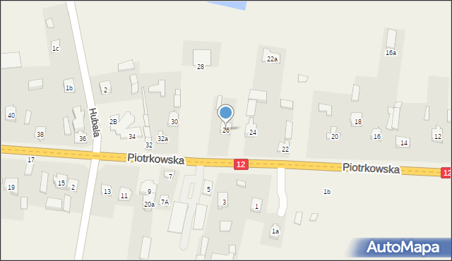 Mniszków, Piotrkowska, 26, mapa Mniszków