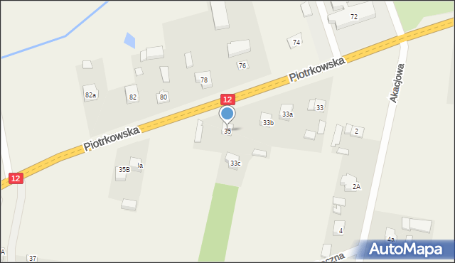 Mniszków, Piotrkowska, 35, mapa Mniszków